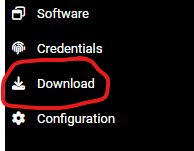 Download option from the organization dashboard